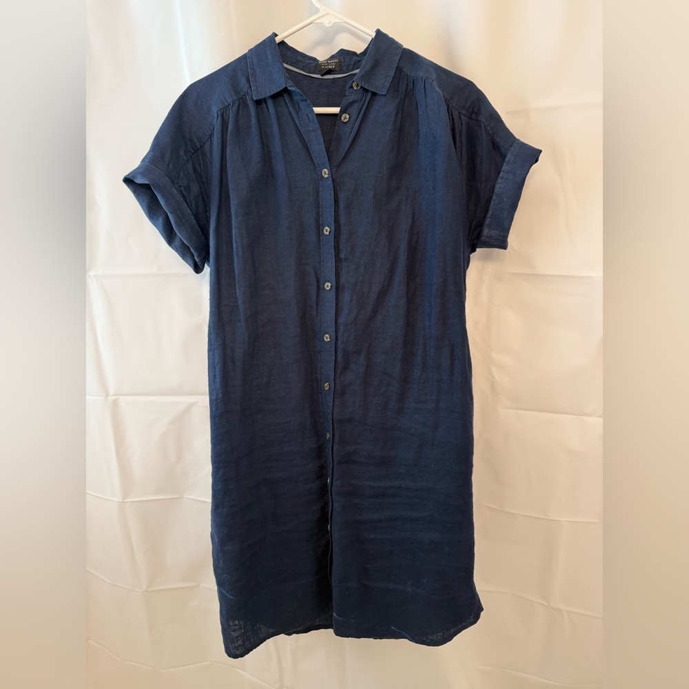 J. Crew Baird McNutt Irish Linen Shirt Dress